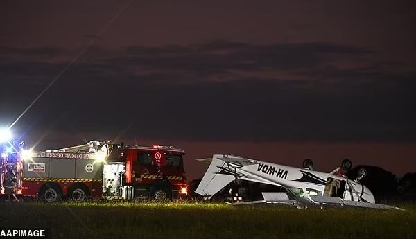 Plane crashes at a Melbourne Airport